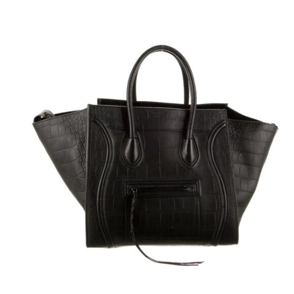 Celine Handbags - Celine Crocodile Embossed Phantom  / BLACK Medium Rare Edition 100% Authentic